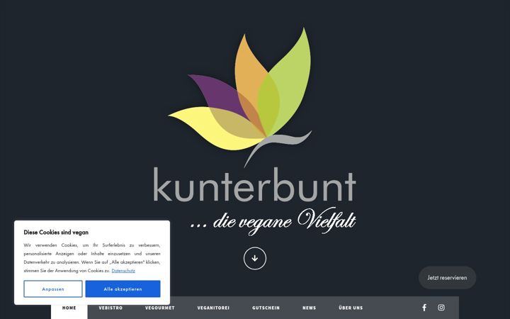 Screenshot of kunterbunt-vegan.at