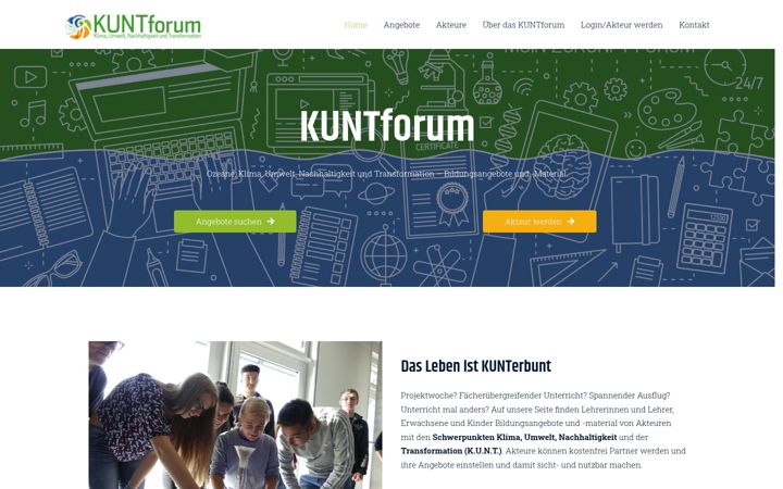 Screenshot of kuntforum.de