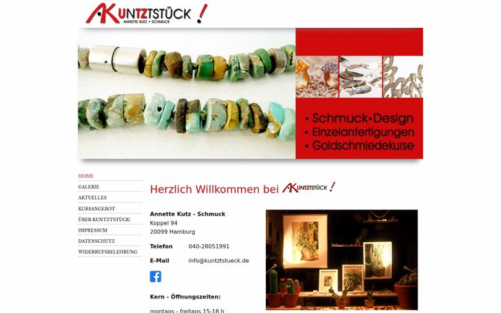 Screenshot of kuntztstueck.de