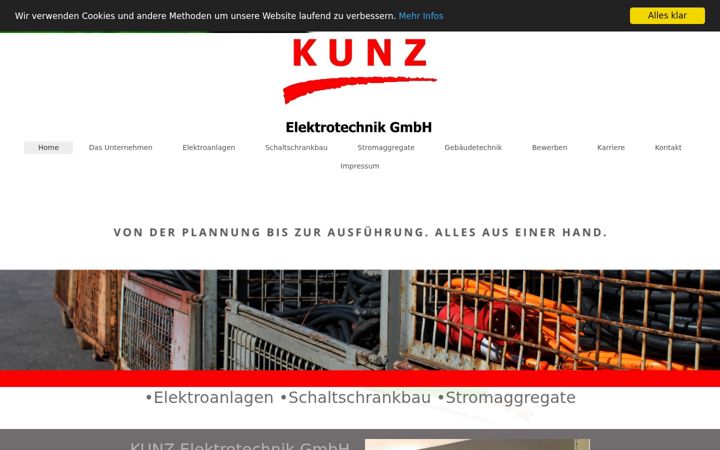 Screenshot of kunz-elektrotechnik.de