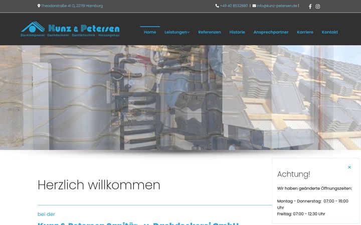 Screenshot of kunz-petersen.de
