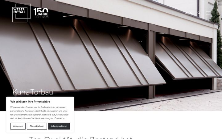 Screenshot of kunz-torbau.ch