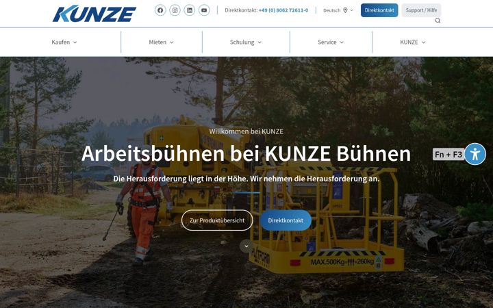 Screenshot of kunze-buehnen.com