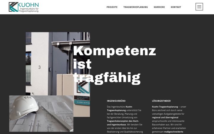 Screenshot of kuohn-tragwerksplanung.de