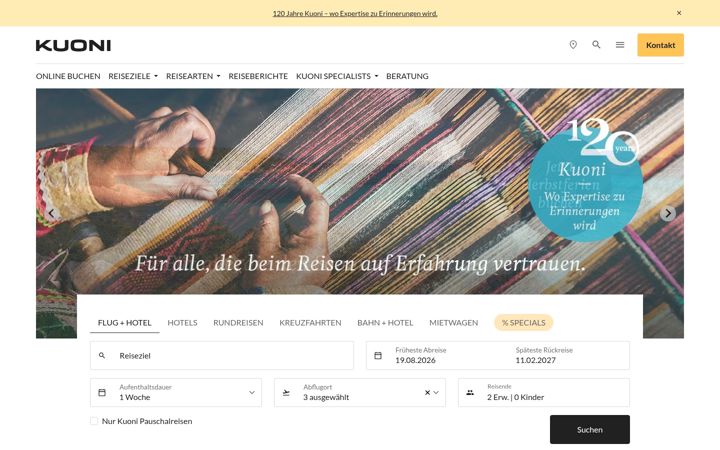 Screenshot of kuoni.ch