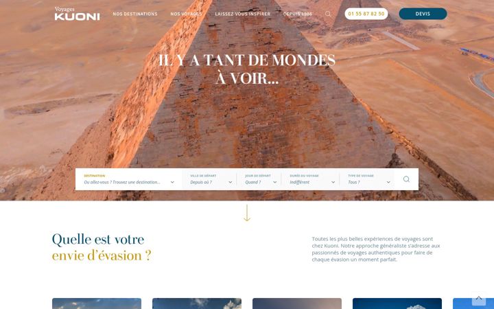 Screenshot of kuoni.fr