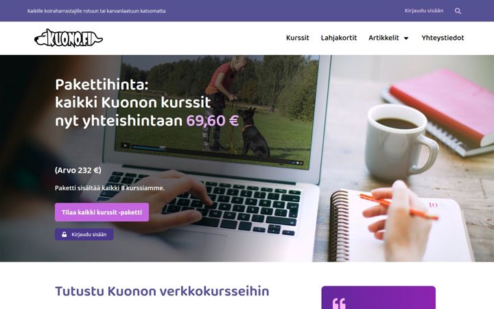 Capture d'écran de kuono.fi