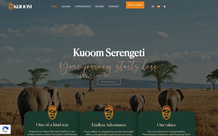 Screenshot di kuoomserengeti.com