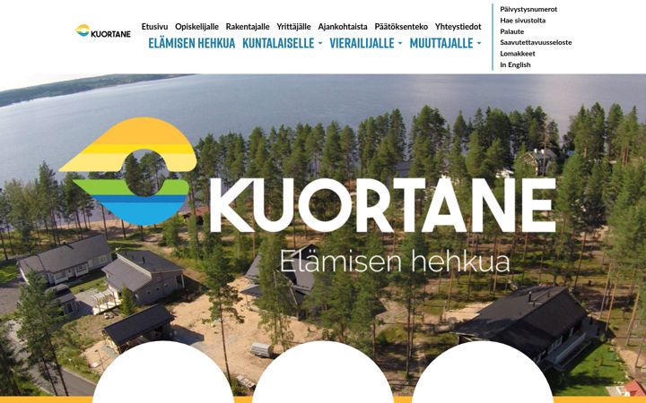 Screenshot of kuortane.fi