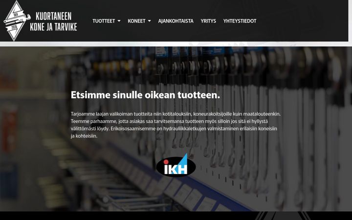 Screenshot of kuortaneenkonejatarvike.fi