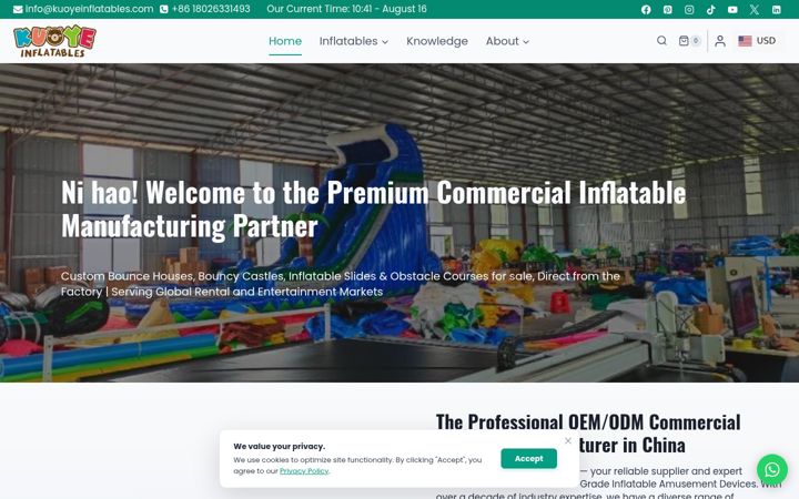 Ekrano kopija kuoyeinflatables.com