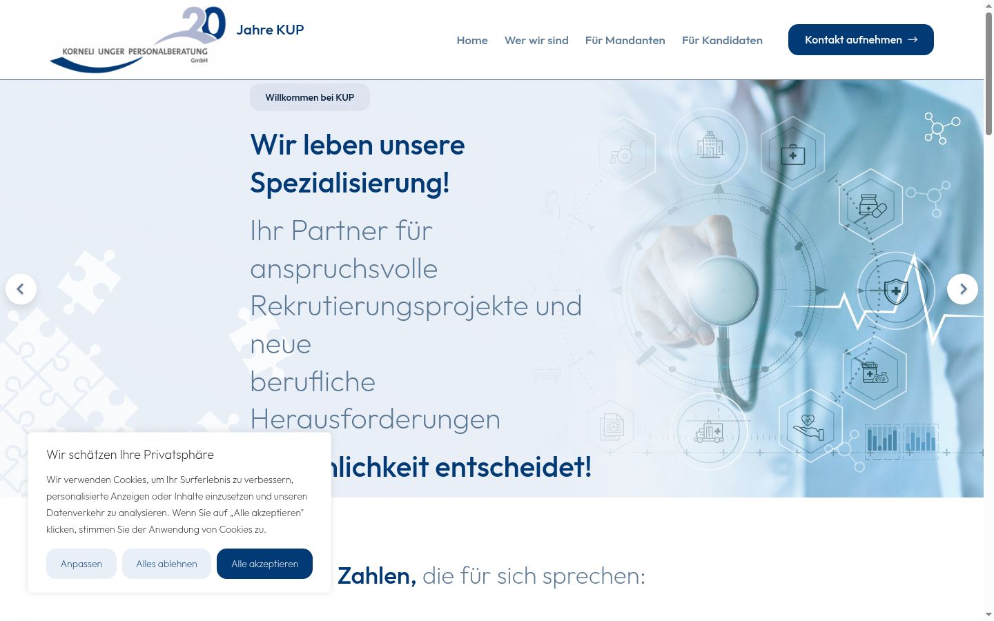 Screenshot del banner di consenso mostrato prima di qualsiasi interazione
