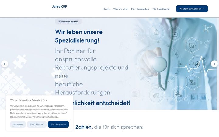 Screenshot of kup-management.com