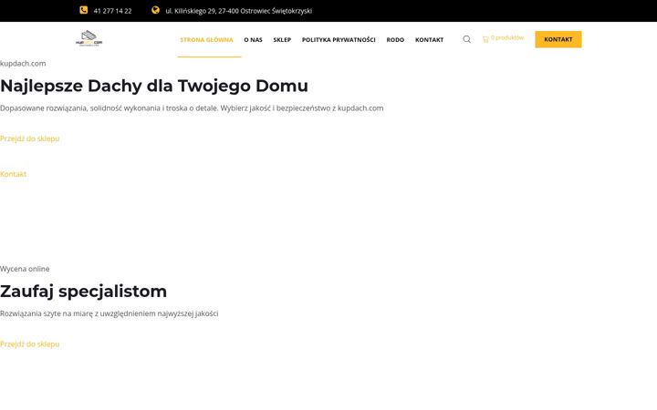 Ekrano kopija kupdach.com