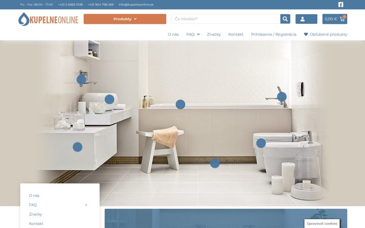 Screenshot of kupelneonline.sk