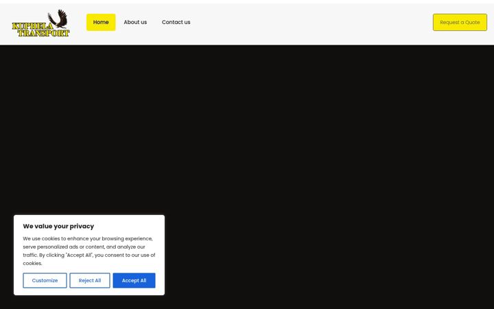 Screenshot of kuphelatransport.co.za