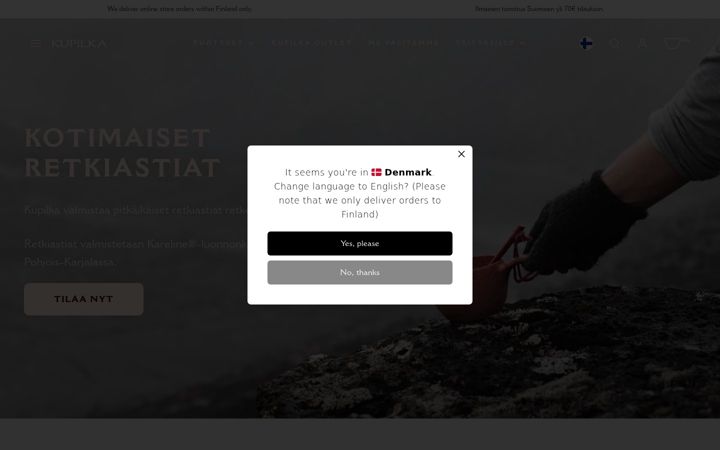 Screenshot of kupilka.fi