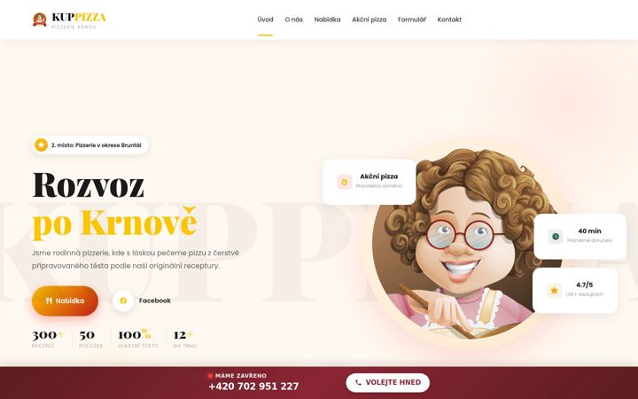 Screenshot of kuppizza.cz