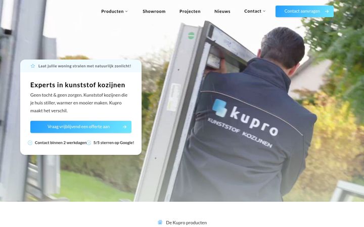 Screenshot of kupro.nl
