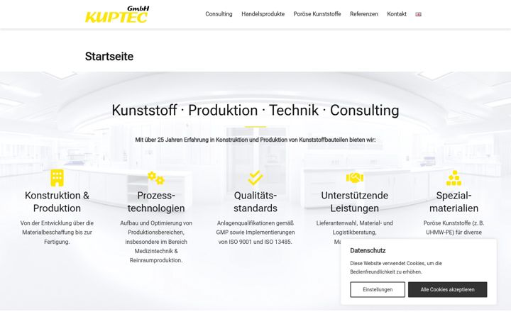 Screenshot of kuptec.ch