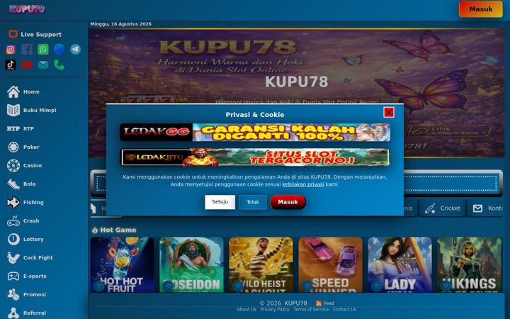 Screenshot of kupu78.net