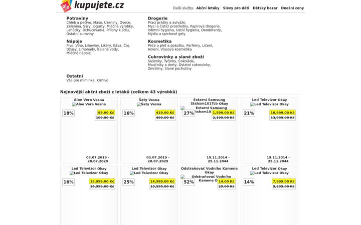 Screenshot of kupujete.cz