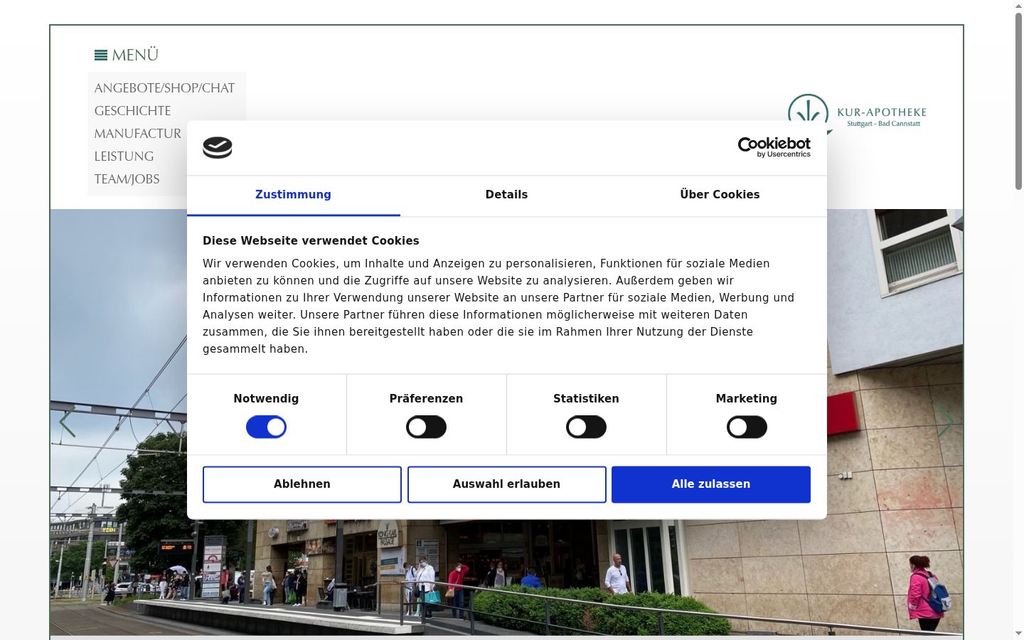 Képernyőkép a bármilyen interakció előtt megjelenő hozzájárulási bannerről