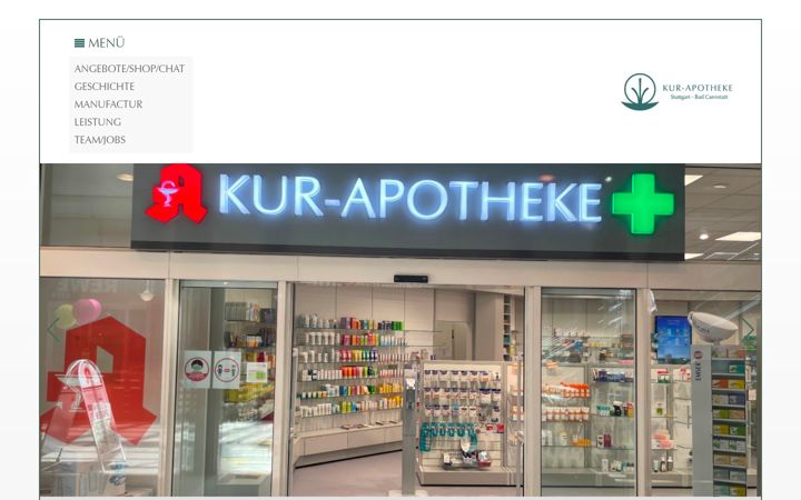 Screenshot of kur-apotheke-stuttgart.de