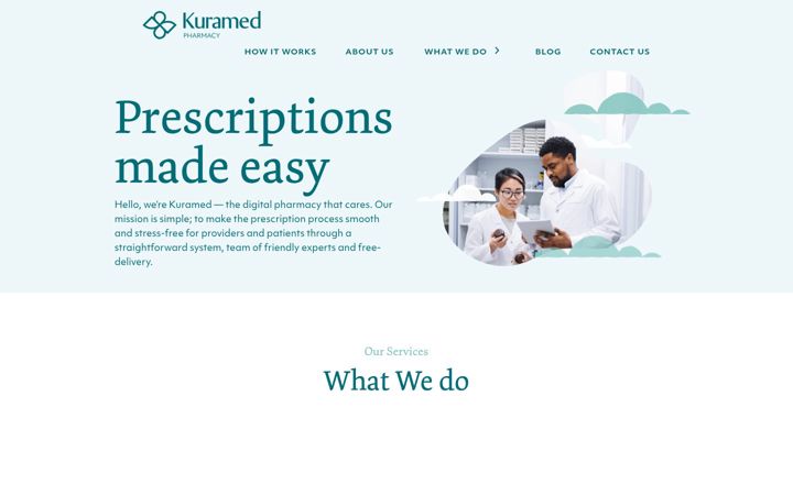 Screenshot of kuramedpharmacy.co.uk