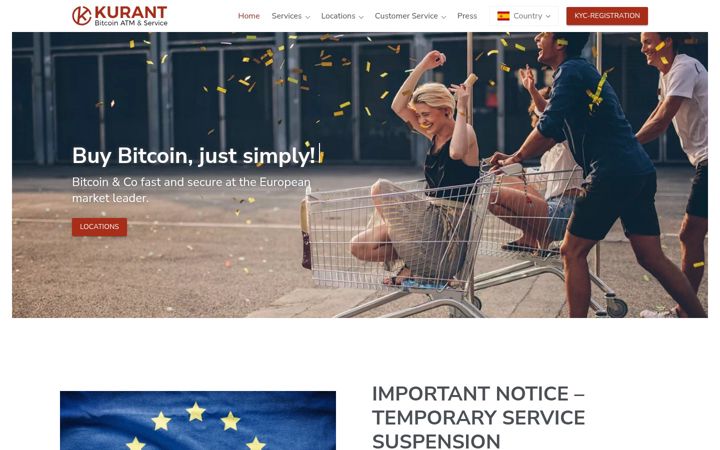 Screenshot of kurant.es