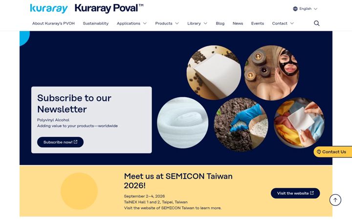 Screenshot of kuraray-poval.com