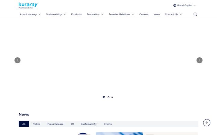 Screenshot of kuraray.com
