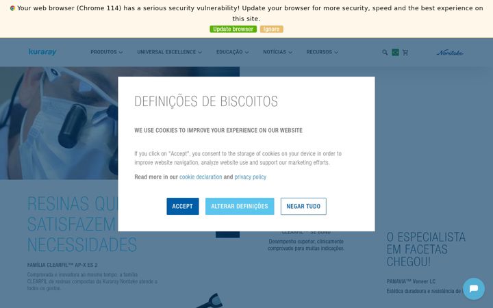 Screenshot of kuraraynoritake.com.br