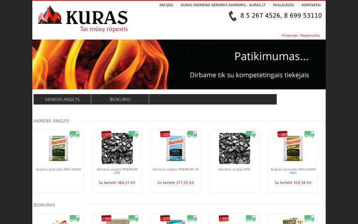 Screenshot of kuras.lt