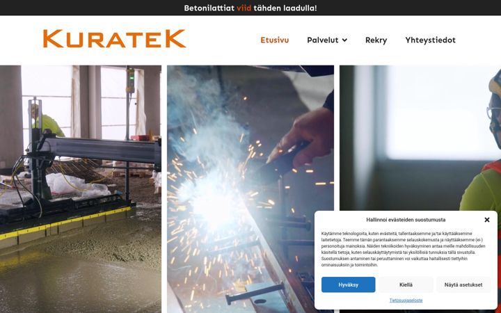 Screenshot of kuratek.fi
