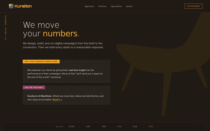 Screenshot of kuration.com