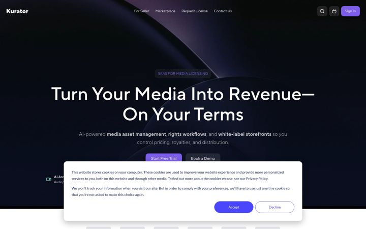 Screenshot of kurator.com