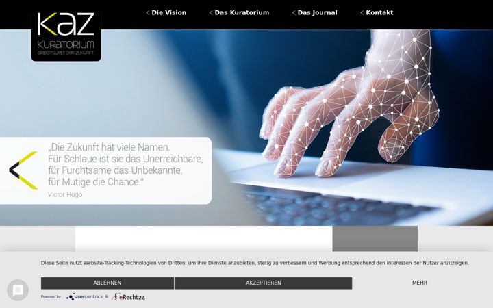Screenshot of kuratorium-arbeitswelt.de