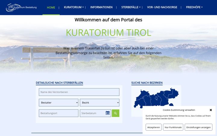 Screenshot of kuratorium-bestattung.at