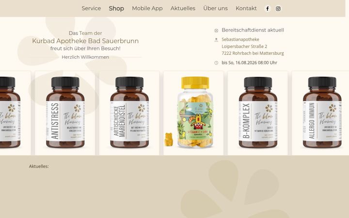 Screenshot of kurbadapotheke.com