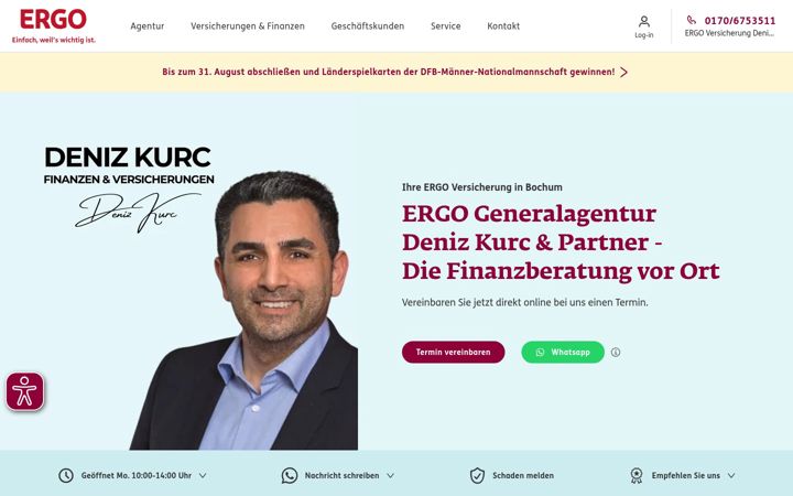 Screenshot of kurc.de
