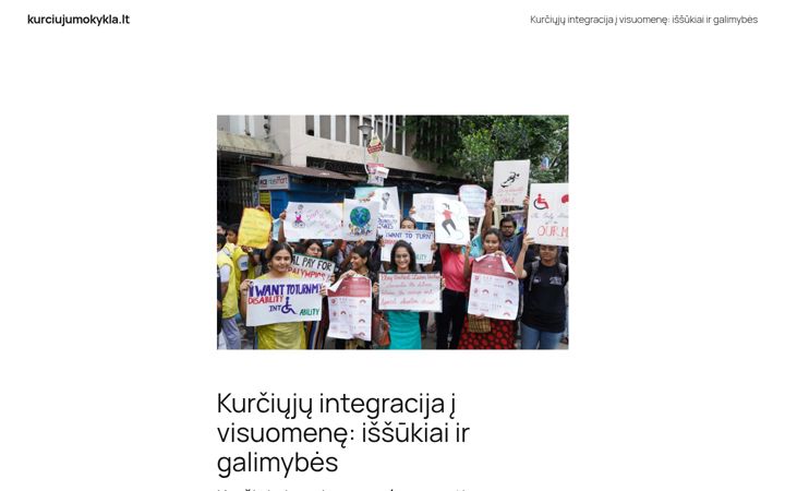 Screenshot of kurciujumokykla.lt