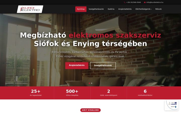 Screenshot of kurdielektro.hu