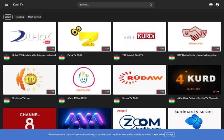 Screenshot of kurditv.com