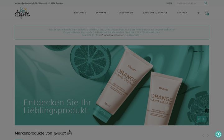 Screenshot of kurdrogerie.at