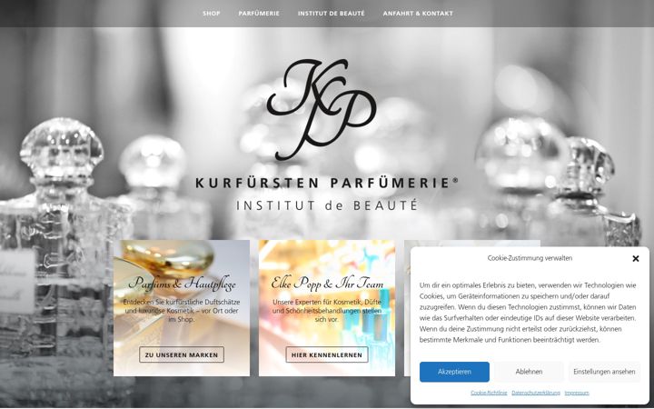 Screenshot of kurfuersten-parfuemerie.de
