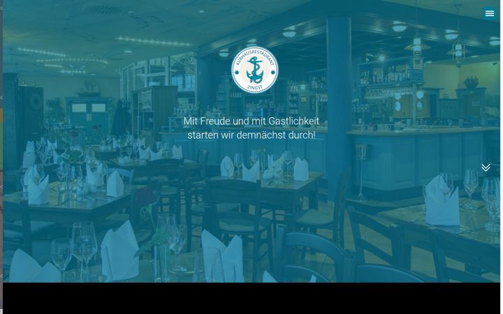 Screenshot of kurhausrestaurant-zingst.de