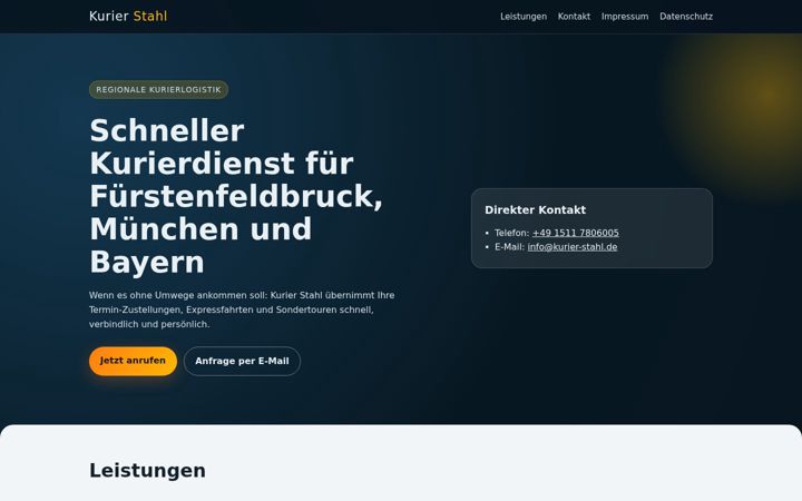 Screenshot of kurier-stahl.de