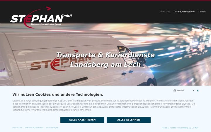 Screenshot of kurierdienst-landsberg.de