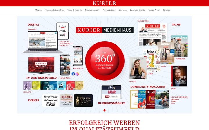 Screenshot of kurierextra.at